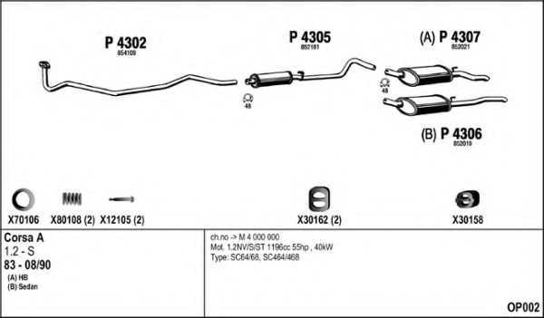 FENNO OP002 Exhaust System